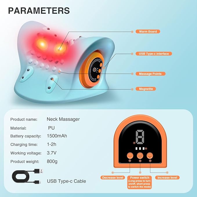 🔥EMS Neck Massager – Pain Relief & Relaxation Anywhere! 🌀